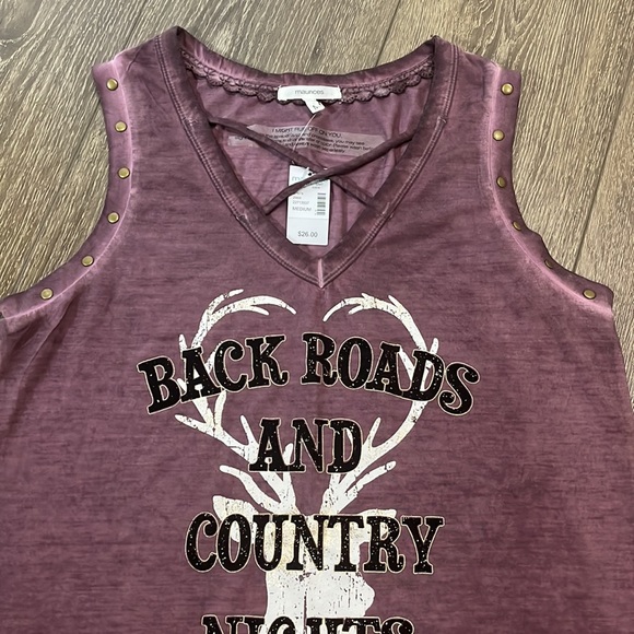 Maurices Back roads and country Nights top Medium tank top - Picture 6 of 11